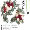 Faux Flower Swag Set of 2 for Wedding Welcome Signs Floral Swag Wedding Reception Ceremony Signs Decor (Red)