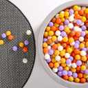 GOGOSO Cream Ball Pit Balls 100 Balls, 2.2 Inch Ball Pool Balls for Baby Fun Toys, Different Shaped for Toddler Ball Pit, Boys Girl Kids Birthday, Tent,Slides (Orange-Purple Blend)