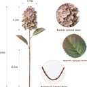 Ttranewsoo Fake Flowers Hydrangea Silk Flowers with Stems,Brown Flowers Fall Hydrangea Artificial Flowers,Winter Flowers Artificial for Decoration Vase Indoor and Outdoor 24"Brown 8PCS Wthout Vase