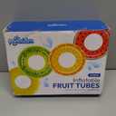 Jasonwell Inflatable Pool Toys Floats for Swimming Pool Party Lake Beach Kids Adults - 4 Pack Floaties Pool Tubes Swim Rings Fruit Water Floaty Watermelon Kiwi Orange Grape