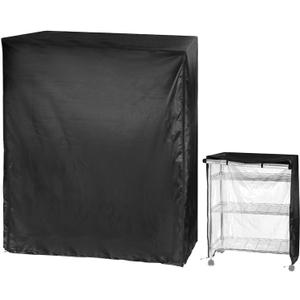 QWORK Wire Rack Cover - 60"x24"x72", Oxford Cloth, Keeps Rack Clean, For Home, Office, Storage & Garage, Black (1 Pack)