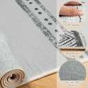 BESTSWEETIE 6x9 Area Rugs for Living Room Washable Moroccan Farmhouse Neutral Geometric Low Pile Non-Slip Soft Print Pattern Rug for Bedroom Kitchen Dining Room Entryway Grey/Black/Navy
