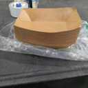 Sherr 200 Pcs 5 lb Kraft Paper Food Trays Boats Bulk, Disposable Nacho Kraft Paper Food Serving Trays Brown for Nachos, Tacos, Fries, Hot Dog, Corn, Bbq, Festivals, Party (Natural Wood)