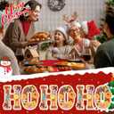 6PCS Bamboo Christmas Decorations Letters Charcuterie Board Box-(with 14 Balloons and Bow) HOHOHO Charcuterie Letters Fillable Food Christmas Party Supplies Table Decoration Food Tray Platter