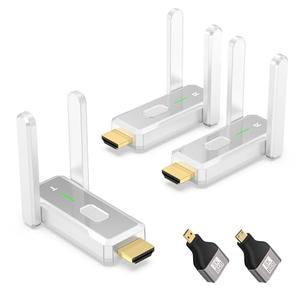 Wireless HDMI Transmitter and 2 Receivers, 500 FT/150M, 2.4G+5G Plug & Play, 1080P HD Audio and Video Transmission, Suitable for Laptops, Desktops, TV Boxes, Projectors to Monitors