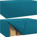 Ascoza 2 Pack Fitted Tablecloth for 8 Foot Rectangle 96 x 30 Inch Caribbean Blue Table Covers Water Resistant Polyester Cloth for Folding, Parties,Display, Trade Show (Caribbean Blue)