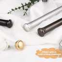 TONIAL Curtain Rod 32 to 58 Inch(2.6-4.8ft), Telescoping Splicing 3/4 Drapery Rods for Windows 20 to 53 Inch(1.7-4.4ft), Decorative Single Rod with Small Cap Finial, Black