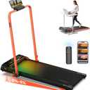 Walking Pad Treadmill with Incline,Treadmills for Home and Office,340 Lb Capacity,4 in 1 Portable Under Desk Treadmill with Remote Control,Large LED Display (Black gold)