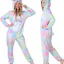 3D Hooded Animal Onesie Costume for Adults - Christmas Xmas Holiday Festival Cosplay One-Piece Pajamas (Medium, Beary Cute)