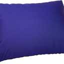 Microbead Throw Pillow with Removable Cover Bed Body Microbead Pillow Neck Head Back Support, Spandex Soft Silky Fabric for Sleeping and Travel Sofa Bedroom Comfortable (Navy Blue)