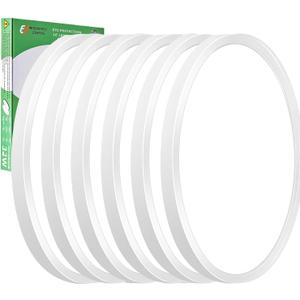 6PK 15.8 Inch LED Flush Mount Ceiling Light, 32W, 3480LM, 3000K/4000K/6000K CCT Selectable, Round Flat Panel Light Low Profile Ceiling Light Fitures for Hallway, Kitchen, Bedroom, Laundry Room, White