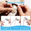 4 x JUNCHONG Sewing Set 39Pcs Sewing Tool Set, Big Eye Steel Sewing Needles Kit with 30 Needles & Seam Ripper, Beginner Sewing Work Set