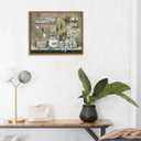 Wooden Frame Rustic Kitchen Wall Art Vintage Farmhouse Wall Decor Picture Still Life Kitchen Poster Print Farm Positive Inspirational Painting Artwork for Living Room Home Decoration 24x16in