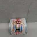 RG Ribbon 2.5" Pastel Nutcrackers with Wired Edges for Christmas Bows, Wreaths, Gift Wrap, Crafts, and Decorations (Light Blue, Pink, Multi, 2.5" x 10 Yards)