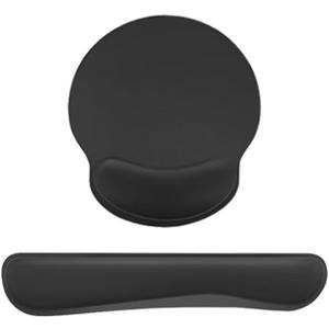 Memory Foam Mouse Pad and Wrist Rest Set, Rubber Base (Mouse pad + Keyboard pad)