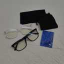 Blue-Light Blocking Glasses Computer Reading/Gaming/TV/Phones Glasses Fashion Anti Eyestrain UV Glasses for Women Men (A1 Black + Transparent)