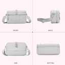 VONAL Wristlet Wallets for Women, RFID Wristlet Purse Built in Wallet, Small Nylon Crossbody Bags, Credit Card Holder