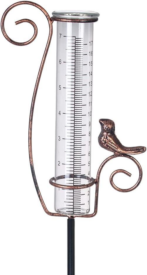 Rain Gauge Outdoor, 7 Inch Rain Gauges for Measuring Precipitation, Garden Yard Decor