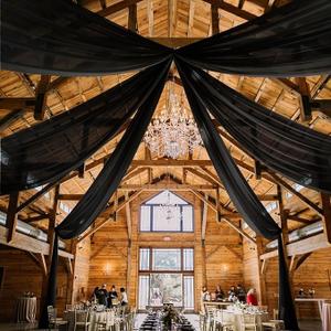 8 Panels Black Ceiling Drapes for Wedding Ceiling Drapes 5ftx20ft Wedding Arch Draping Fabric Sheer Curtains Voile Chiffon Drapery Draping Decorations for Party Ceremony Stage
