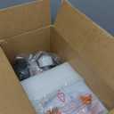 Black Wall Sconces Set of Two, HWH Modern Wall Light Fixtures Indoor Wall Lamp Up and Down, Matte Black Finish with Frosted Milk White Striped Glass Shade, 5HZG97B-2W-2PK BK