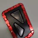 Brake Pedal Compatible with '86-Later Harley Touring Street Glide Road King Tri Glide All Models Aluminum Fly Brake Peg with Trim Custom Accessories (Red)