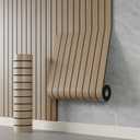 PVC Slat Wall Panel Peel and Stick 236"x 15.7" Faux Oak Grain Wood Slat Panel Self-Adhesive Wallpaper Soundproof 3D Wall Panels