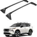 PARTOL Roof Rack Crossbars fits for Nissan Rogue 2021 2022 2023 2024 2025 SV SL Platinum with Side Rail, Rogue Roof Rail Aluminum Luggage Rack Cargo Carrier for Snowboard Canoe Kayak Bike, Black