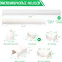 3" W 22.5Ft L Mini Split AC Line Cover Kit Decorative PVC Tubing Pipe Cover Set for Center Air Conditioner&Heat Pumps Systems (3" W 22.5ft L/White)