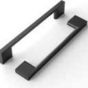 9BUILD 10 Pack Matte Black Cabinet Pulls 5 Inch Cabinet Handles Kitchen Cabinet Hardware Kitchen Handles for Cabinets Black Dresser Pulls Drawer Handle (5"/128mm Hole Center)