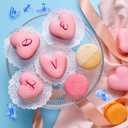 Pndeyo 83pcs Number Alphabet Cookie Stamps, Upper Lower Letter Fondant Embosser Set, Special Characters Stamp for Clay Sugar Cake Cookies Chocolate Decoration- Blue