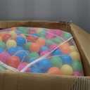 Amazon Basics BPA Free Ball Pit Balls with Storage Bag, Crush-Proof Plastic for Toddlers Kids 12+ Months Play, 6 Bright Colors, Pack of 1000