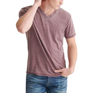 Lucky Brand Men's Venice Burnout V Neck Tee (Medium, Port Royale)