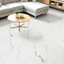Art3d Marble Textured Click-Lock Vinyl Floor Tiles 12-Pack, 24x12 Inch Floor Planks Waterproof Flooring for Living Room, Kitchen, Basement, Ideal for New Home Buyers & Future Movers, White Marble