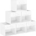 DIMJ Storage Cubes, Cube Storage Bin, 6 Pack Foldable Storage Cubes with Window, Closet Storage Boxs with Handle, 11x 11 inch Storage Organizer for Clothes, Toys, Books
