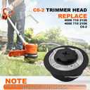 3 Pack C6-2 Trimmer Head for Stihl FS38 FS40 FS40C FS45 FS46 FS50 FS50C FSA60R FSA86R FSE60 FSE71 FSE81 Easy Loading Lawn Mower Garden Tool Accessories