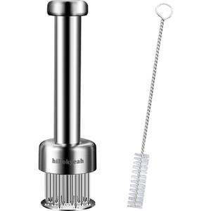 Meat Tenderizer Tool, with 21 Needles Retractable Safety Guard, 304 Stainless Steel,for Tenderizing Beef,Steak, Chicken, Turkey, Dishwasher Safe