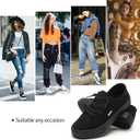 Hash Bubbie Women's Slip on Shoes Canvas Shoes Non Slip Fashion Sneakers for Women Low Top Loafers, US 9.5