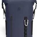 Roll Top Closure Cooler Backpack for Kayaking Beach Paddle Boarding Watersports, Premium 24 Hours Insulated Leak Proof Zipperless Waterproof Soft Cooler for Men for Fishing, 20L Black