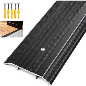 Raytano 36" L 4" W 0.5" H Extra-Sturdy Aluminum Door Threshold Strip,Thicken Floor Transition Strip for Commercial and High Traffic Places, Size 36in×4in×0.5in (Black)