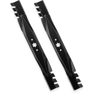 942-04308-X 942-04308 42" 6-Star Mulching Blades for Troy-Bilt Pony Super Bronco Mustang Cub Cadet XT1 XT2 42 ZT1 RZT-42 LT42 LTX1040 Craftsman T110 T1200 42 inch Lawn Tractor Zero-Turn Mower, Black