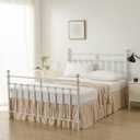 Tufted Dot Bed Skirt Full Size,Ruffled Bed Skirt with Split Corners, Full Bed Skirt 14 Inch Drop, Boho Full Size Bed Skirt Camel for Ruffled Bed Skirt with Split Corners, Bed Skirts Full Size