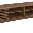 Modway Render 70" Mid-Century Modern Low Profile Media Console TV Stand, 70 Inch, Walnut Walnut