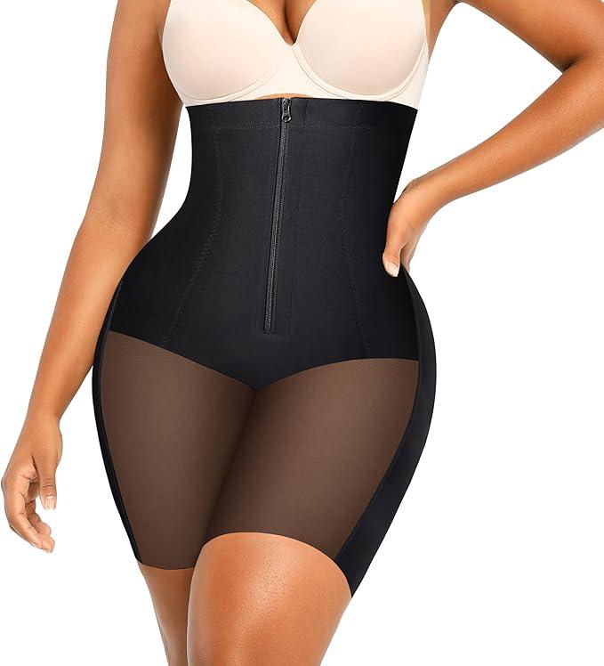 SHAPELL Shapewear for Women - High-Waisted Shapewear Tummy Control Shorts, Faja Body Shaper, Underwear for Women, Size L