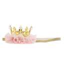 Princess Toddler Girls Crown Tiaras Baby Elastic Birthday Party Crown Headband Photo Props Gift (Pear&Gold)