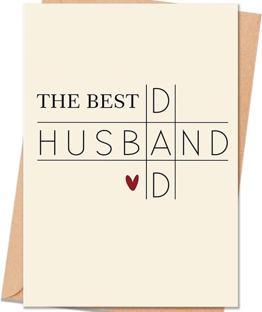 Fathers Day Card Gift for Dad, Father's Day Card for Husband, 5.3 x 8 inches