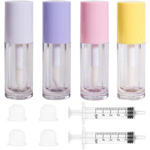 Qeuly 4Pcs Empty Lip Gloss Tubes, 6ml Clear Lip Gloss Tubes with Wand, Plastic Lip Balm Gloss Containers for DIY Makeup Lipgloss Making Kit (D25xH86mm) (colorful) Qeuly 4Pcs Empty Lip Gloss Tubes, 6ml Clear Lip Gloss Tubes with Wand, Plastic Lip Balm Gloss Containers for DIY Makeup Lipgloss Making Kit (D25xH86mm) (colorful)
