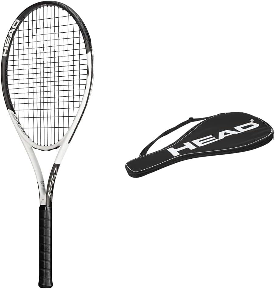 HEAD Geo Speed Adult Tennis Racket - Pre-Strung Light Balance 27.5 Inch Racquet (4 3/8 in Grip, Black/White) HEAD Geo Speed Adult Tennis Racket - Pre-Strung Light Balance 27.5 Inch Racquet (4 3/8 in Grip, Black/White)
