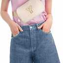 2 x Belt Bag Crossbody Bags for Girls Women - Gifts for 8 9 10 11 12 13 Year Old Girl - Teen Birthday Gifts - Small Waist Packs Trendy Kids Fanny Pack - Initial White Y,Cream Bag