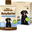 Pet Naturals BusyButter Easy Squeeze Calming Peanut Butter for Dogs, 6 Pouches - Great for Treats, Lick Mats, Training, Calming, and Occupier Toys, Busy Butter, 1.5oz (Pack of 6) (EXP: 03/18/2028)
