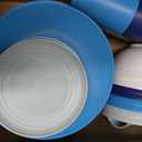 Homienly 40 PCS Wheat Straw Plates and Bowls Sets, Cups Sets, Service for 8, Unbreakable Microwave and Dishwasher Safe Dinnerware Sets,Reusbale Plastic Dishes Set - Island, Matte